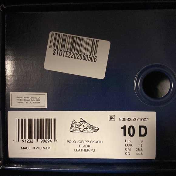 NWT Polo Ralph Lauren Men's Jogger Leather-Panel Sneakers Size 10 - Picture 10 of 11